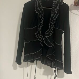 Frilly Black and Grey Jacket